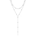 2026 New Fashion Gold Plated Silvery Lariat Choker for Women Double Laryered Long Chain Drop Pendant Necklaces Gifts