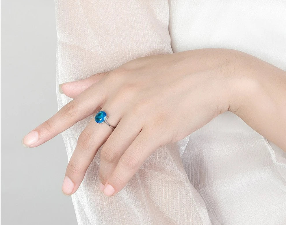 925 Silver Jewelry Sets Elegant Women's Ring Earrings Necklace Wedding Bridal Engagement Accessories