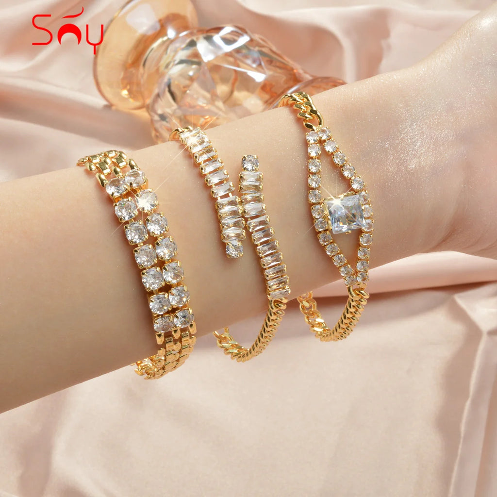 Charmoment Jewerly Double Layer Eyes Bangle for Women Elegance Crystal Circle Organ Bracelet Wedding Party Friend